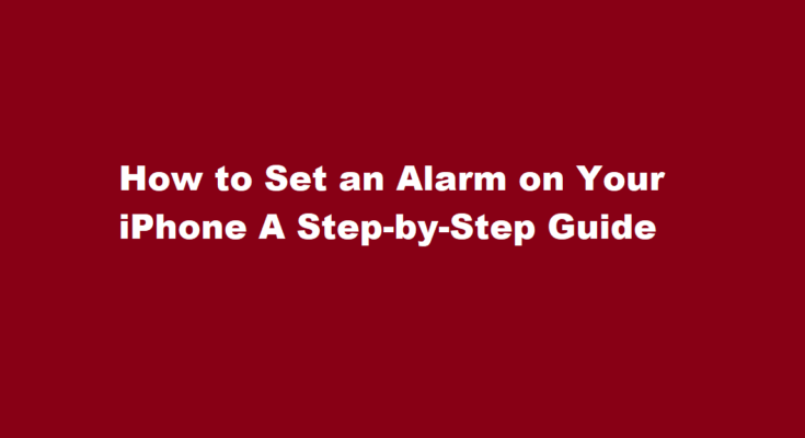 how to set alarm on iphone