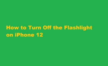 how to turn off flashlight on iphone