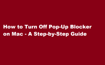 how to turn off pop up blocker on mac