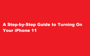 how to turn on iphone 11