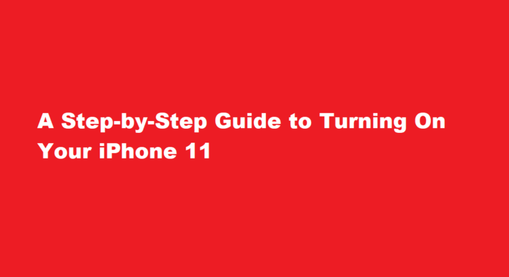 how to turn on iphone 11