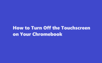 how to turn off touch screen on chromebook